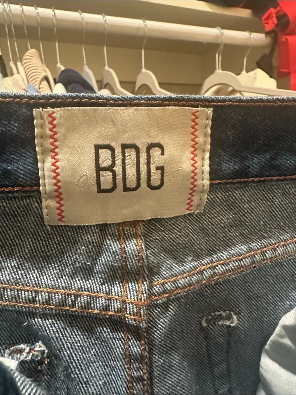 BDG Men's Dark Blue Flare Denim Jeans